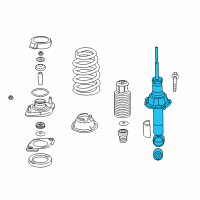 OEM 2014 Honda CR-V Damper Unit, Rear Diagram - 52611-T0A-A02