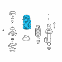 OEM 2013 Honda CR-V Spring, Rear Diagram - 52441-T0H-A11