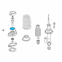 OEM 2005 Honda CR-V Seal, Shock Absorber Mounting Diagram - 52676-S5A-004