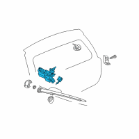 OEM Jeep Grand Cherokee Motor-LIFTGATE WIPER Diagram - 55156325AE