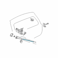 OEM 2009 Jeep Grand Cherokee Blade-Rear WIPER Diagram - 5139835AC