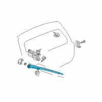 OEM 2010 Jeep Grand Cherokee Arm-Rear WIPER Diagram - 5139836AB