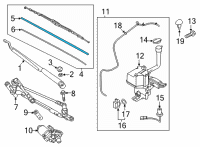 OEM Kia Carnival Rubber Assembly-WIPER Bl Diagram - 98361R0000