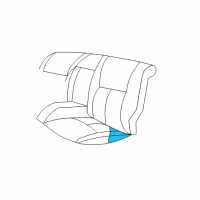 OEM 2003 Chrysler Concorde Rear Seat Cushion Diagram - WJ461T5AA