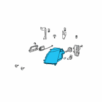 OEM Cadillac Headlamp Housing Diagram - 12335966