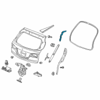 OEM 2019 Acura MDX Hinge, Driver Side Tailgate Diagram - 68260-TZ5-A00ZZ