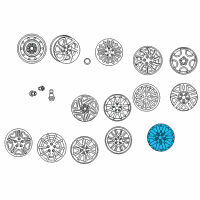 OEM Chrysler Concorde Wheel Cover Diagram - TW11PAKAA