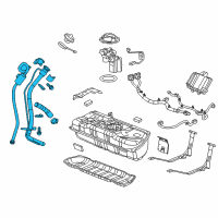 OEM Cadillac Filler Pipe Diagram - 22886736