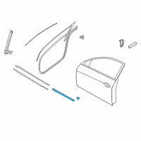 OEM 2012 Nissan Altima Seal-Front Door Parting, LH Diagram - 80839-JB10A