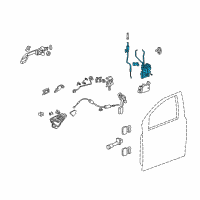 OEM 2005 Honda Odyssey Latch Assembly, Right Front Door Diagram - 72112-SHJ-A02