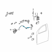 OEM 2008 Honda Odyssey Cable Assembly, Right Front Inside Handle Diagram - 72131-SHJ-A01