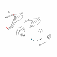 OEM 2013 BMW 750Li Filler Flap Emergency Actuator Pull Strap Diagram - 51-25-2-755-092