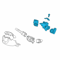 OEM 2021 Honda Civic Lock Assy., Steering Diagram - 06351-TEA-991