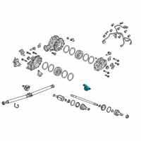 OEM 2020 Acura RDX Mounting Rubber, Front Left Differential Diagram - 50720-TJB-A01