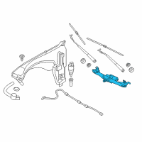 OEM 2018 BMW X3 Windshield Wiper Motor Diagram - 61-61-7-399-004