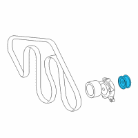 OEM 2015 Toyota Tundra Serpentine Idler Pulley Diagram - 16603-38012