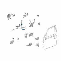 OEM 2012 Honda Ridgeline Cable Assembly, Right Front Door Lock Diagram - 72133-SJC-A00