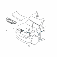 OEM Scion Release Cable Diagram - 53630-52090