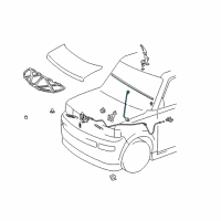 OEM Scion xB Support Rod Diagram - 53440-52030