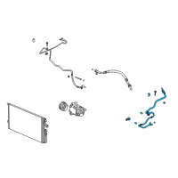 OEM 2010 Chevrolet Cobalt Lower Pressure Hose Diagram - 25806807