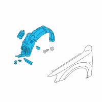 OEM 2006 Hyundai Azera Front Wheel Guard Assembly, Right Diagram - 86812-3L000