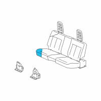 OEM 2011 Ram Dakota Rear Seat Cushion Diagram - 1JL481DVAA