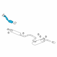 OEM 2009 Chevrolet Malibu Converter & Pipe Diagram - 15947649