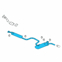 OEM Saturn Muffler & Pipe Diagram - 25908492