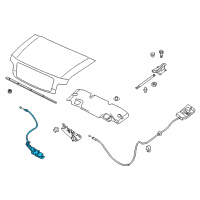 OEM 2007 Infiniti QX56 Hood Lock Control Secondary Assembly Diagram - 65670-7S600