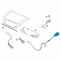 OEM 2014 Nissan Armada Cable Hood Lock Diagram - 65621-ZR00A