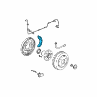 OEM 2001 Honda Civic Shoe Complete Rear Brak Diagram - 43153-S5A-A02