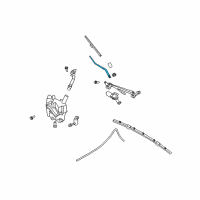 OEM Infiniti G35 Window Wiper Arm Assembly No 1 Diagram - 28886-JK65A