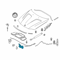 OEM 2015 BMW X3 Lock For Hood Diagram - 51-23-7-336-582