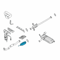 OEM 2009 Kia Sportage Catalytic Converter Assembly Diagram - 2895023820