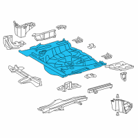 OEM 2012 Lexus CT200h Pan, Rear Floor Diagram - 58311-76010