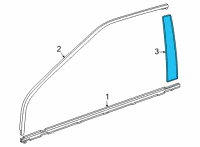 OEM 2017 Toyota Mirai Frame Molding Diagram - 75071-62010