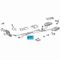 OEM 2020 Lexus LS500 Bracket, Exhaust Pipe Diagram - 17571-70060