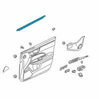 OEM Honda Clarity Weatherstrip, L. FR. Door (Inner) Diagram - 72375-TRT-A02