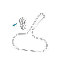 OEM Infiniti QX50 Belt Tensioner Bolt Diagram - 13075JD20A