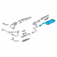 OEM 2000 Acura RL Muffler Set, Exhaust Diagram - 18030-SZ3-020