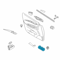 OEM Infiniti EX37 Main Power Window Switch Assembly Diagram - 25401-1BA6A