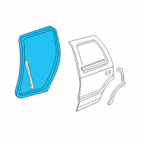 OEM 2005 Buick Rainier Surround Weatherstrip Diagram - 19120580