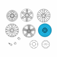 OEM 2005 Nissan 350Z Spare Tire Wheel Assembly Diagram - 40300-CD017