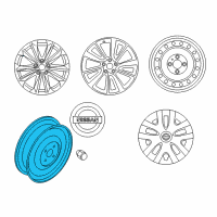 OEM 2013 Nissan Sentra Spare Tire Wheel Assembly Diagram - 40300-JM07B