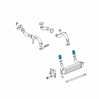 OEM Pontiac Solstice Air Cooler Coolant Hose (Inlet At Cooler) Diagram - 19129925