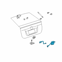 OEM 2005 Toyota Prius Lock Assembly Diagram - 69350-47011