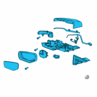 OEM 2018 Cadillac CTS Mirror Assembly Diagram - 84348266