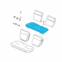 OEM 1996 Honda Civic Pad & Frame, Rear Seat Cushion Diagram - 82132-S00-A03