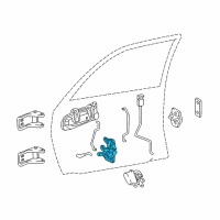 OEM 2005 Dodge Dakota Front Door Latch Diagram - 55112600AB