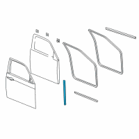 OEM 2008 Chrysler 300 WEATHERSTRIP-Front Door Mounted Diagram - 5112131AB